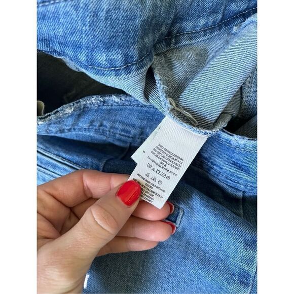 Free People Front Seam Flare Jeans size 29 Raw Hem Blue - Picture 7 of 10